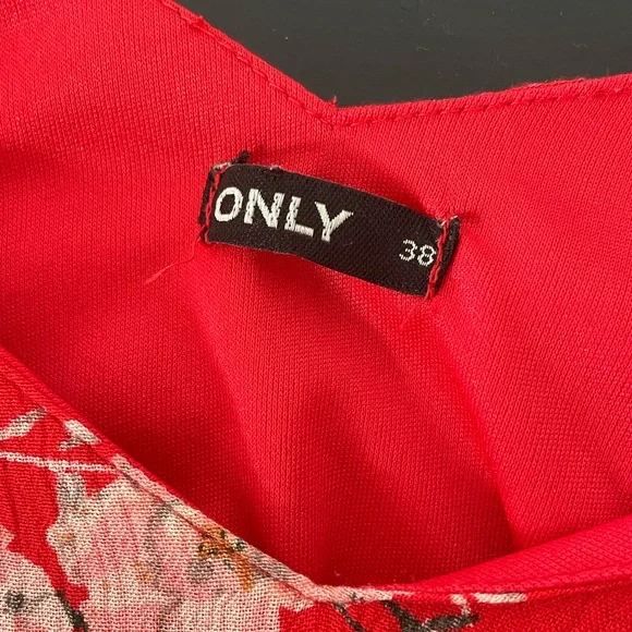 Only Floral Red Dress - Picture 3 of 5